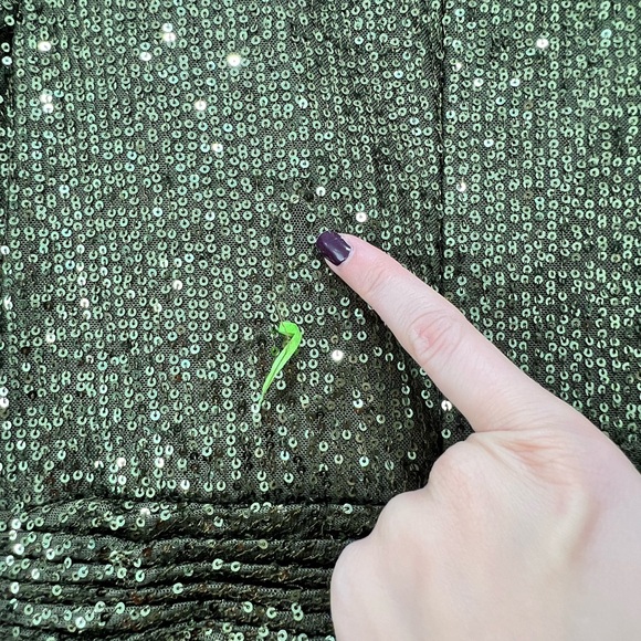 Ieena for Mac Duggal olive green style #26490 - Picture 10 of 10